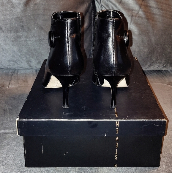 EUC STEVEN BY STEVE MADDEN KYLIEE BLACK LEATHER ANKLE BOOTS 3" HEELS SIDE ZIP 6½ - Picture 10 of 12